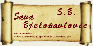 Sava Bjelopavlović vizit kartica